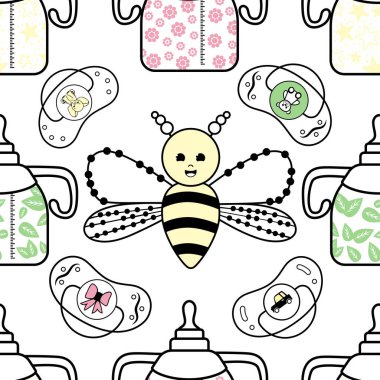 Kusursuz desen. Çocuk çıngırağı. İçerik çizimi