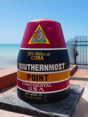 Key West, Florida 'nın en güney noktası.