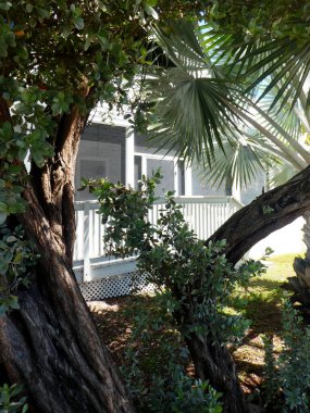 Key West, Florida 'nın güzel mahalle manzarası