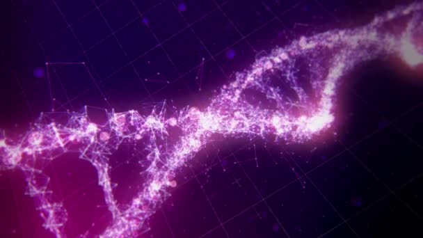 スローモーションでMagenta Dna Strand Scan — ストック動画