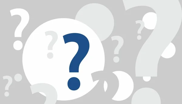 Siyah ve beyaz daireli soyut kompozisyon ve soru işaretleri. Atomik ya da gezegenler arası enerji etkileşimi. Eğitici illüstrasyon. Sınırlı renk paleti. Kaos kabarcıkları. Geometrik pankart