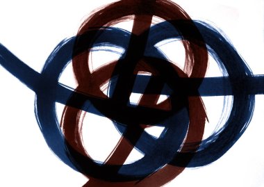 İki nesnenin enerji uyumu, enerjinin soyut bir şekilde kesişmesi. Yin ve Yang elementleri. Meditasyon karı