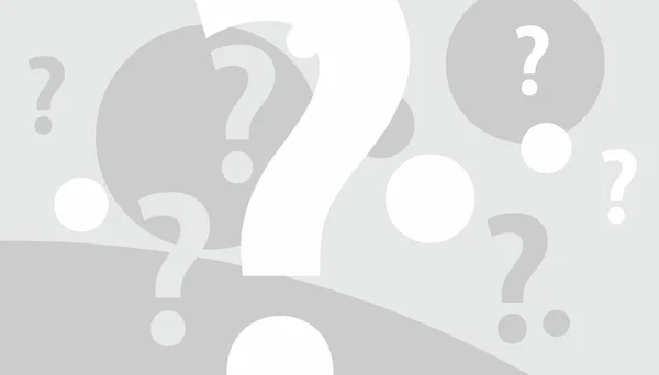 Siyah beyaz kareler ve soru işaretleriyle soyut kompozisyon. Atomik ya da gezegenler arası enerji etkileşimi. Eğitici illüstrasyon. Sınırlı renk paleti. Kaos kabarcıkları. Geometrik pankart