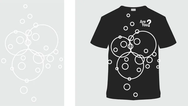 Stijlvol Shirt Trendy Design Met Abstracte Compositie Met Zwart Witte — Stockfoto