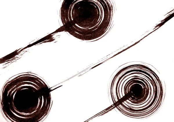 Abstracte Stijl Wordt Parallelle Beweging Van Drie Cirkels Afgebeeld Voor — Stockfoto