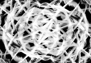 Soyut bir stilde, bir örümcek ağı esnek çizgilerle çizilir, ultra modern bir binanın kubbesi, meditasyon ilhamının enerjisinden yararlanmak için.