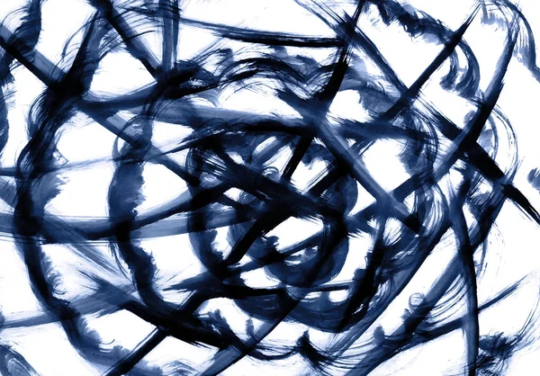 Einem Abstrakten Stil Wird Ein Spinnennetz Mit Flexiblen Linien Gezeichnet — Stockfoto