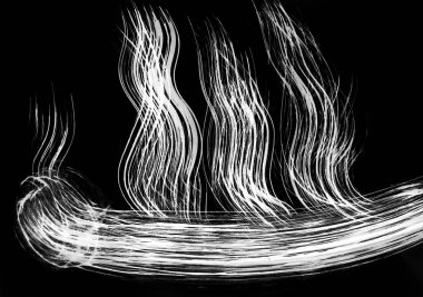 Rüzgarda dalgalanan bayraklar soyut bir tarzda, enerji kazancı meditasyonu son sürat yelkenli yat kuyruk rüzgarı ile