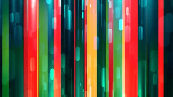 Gekleurde Lijnen Beweging Met Achtergrond Windklokken Brede Gekleurde Strepen Abstracte — Stockvideo