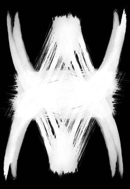 Baş güçlü boğa. Bir boğa gücünün soyut resmi. İnanılmaz bir ilham hareketi, enerji kazancı meditasyonu, sınırlı palet kullanımı.