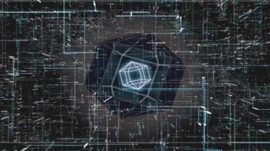 Parlak parçacıklardan oluşan bir akış, parlak parçacıklardan oluşan bir akım. ışık efektleri soyut biçimde hareket eder ve esnek çizgiler. 