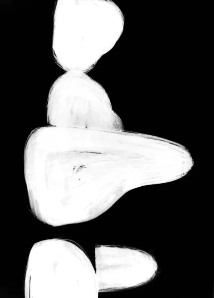 Su, kaya bahçesi, meditasyon, toprak enerjisi, kar enerjisi yakınlarındaki büyük taşların uyumunun soyut grafiği