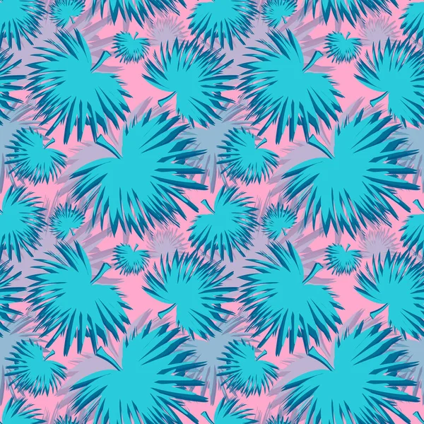 Tropical Seamless Pattern Φύλλα Ροζ Φόντο Μοντέρνο Καλοκαιρινό Αποτύπωμα Χαβάης — Διανυσματικό Αρχείο