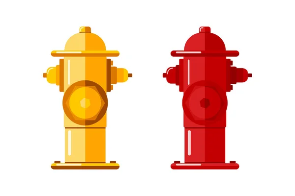 Brillante Conjunto Iconos Hidrantes Fuego Aislados Sobre Fondo Blanco Utilizado — Vector de stock