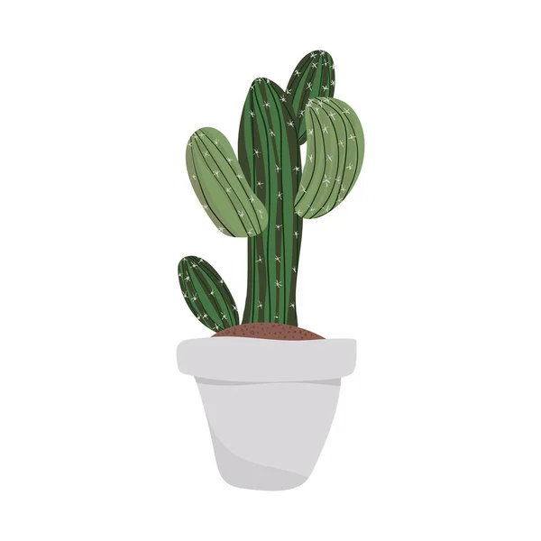 Plant Pot Vector Cartoon Platte Kleurrijke Illustratie Geïsoleerd Witte Achtergrond — Stockvector