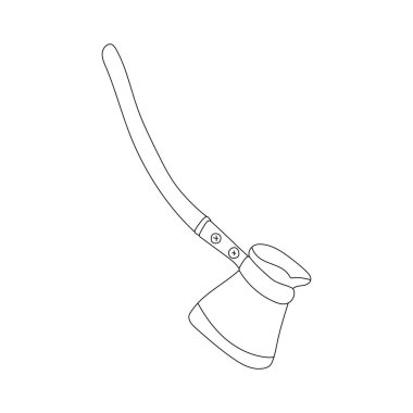 Kahve elementi simgesi çizimi elle çizilmiş karalama vektörü çizimi beyaz arka planda izole edilmiş. Tasarım ögesi.