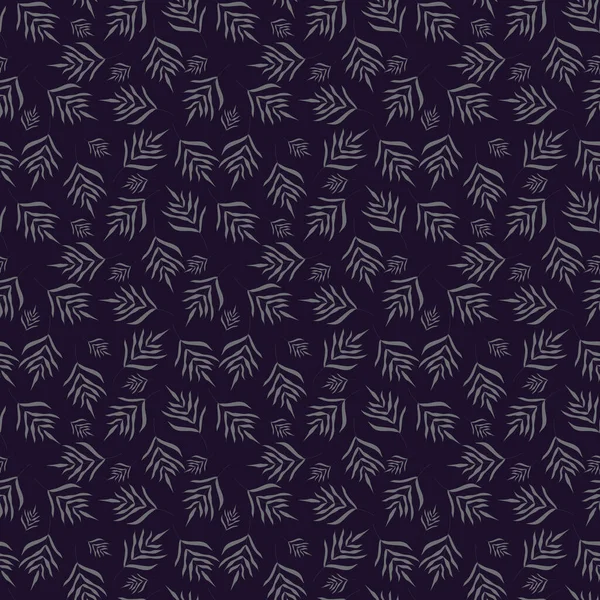 Yapraklarla çizilmiş el yaprağının kusursuz deseni. Arka planda Grey 'in siluetleri izole. Resim - baskı şablonu, ambalaj kağıdı, basılı materyal, tekstil, kumaş.