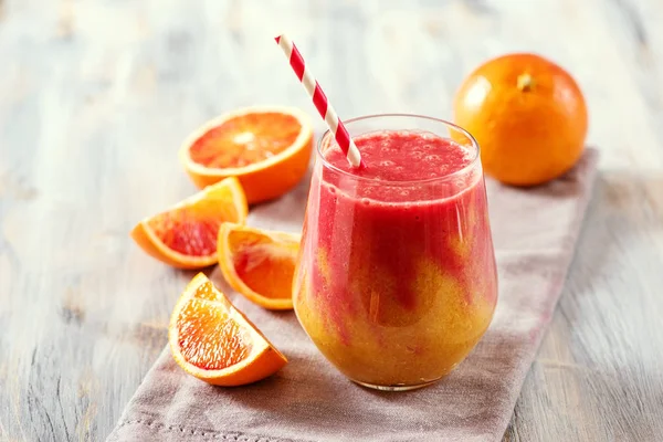Batido Colorido Desintoxicación Saludable Con Naranjas Sangre —  Fotos de Stock