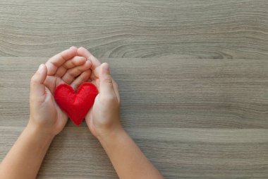 Yumuşak bir kalp şeklinde tutan eller