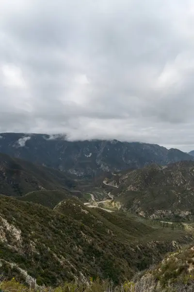 Puente Big Tujunga Distancia Durante Una Mañana Nublada Bosque Nacional — Foto de Stock