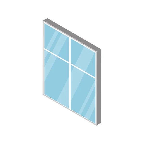 Isométrico de Windows de casa gráfico vectorial. Ilustrador EPS 10 . — Vector de stock