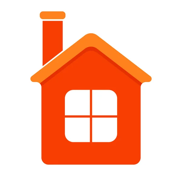 Home symbol icon. Dark orange color. Flat style. — Stock Vector