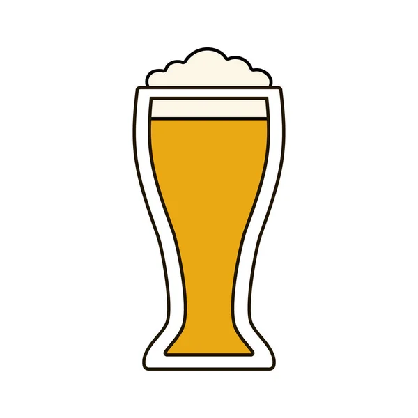 Verre d'icône de bière sur fond blanc. Illustration vectorielle de stock pour votre conception graphique. — Image vectorielle