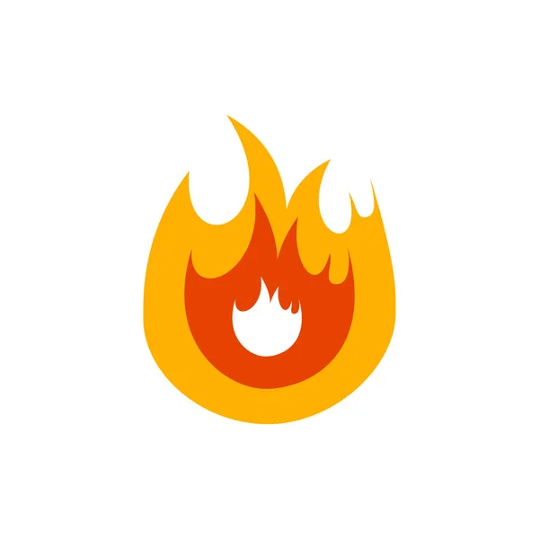 Fire flame on white background. Stock Vector illustration. — Stock Vector