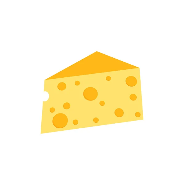 Verse smakelijke kaas op witte achtergrond. Gele melk. Vectorillustratie. — Stockvector