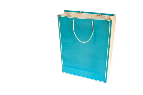 Carta Shopping Bag Sfondo Bianco — Foto Stock