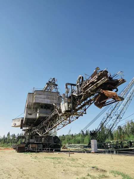 Giant Old Absetzer Rusts Sand Quarry Huge Mining Excavator — Stock Photo, Image