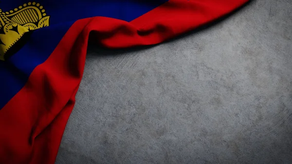 Liechtensteins Flagga Konkret Bakgrund Liechtenstein Flagga Bakgrund Med Kopia Utrymme — Stockfoto