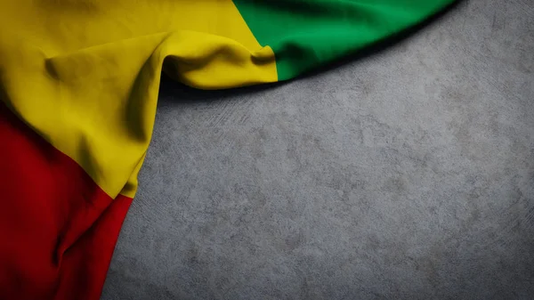具体的な背景にギニアの国旗 コピースペースとギニアフラッグの背景 — ストック写真
