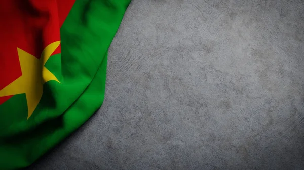Flagge Von Burkina Faso Auf Betonkulisse Burkina Faso Flagge Hintergrund — Stockfoto