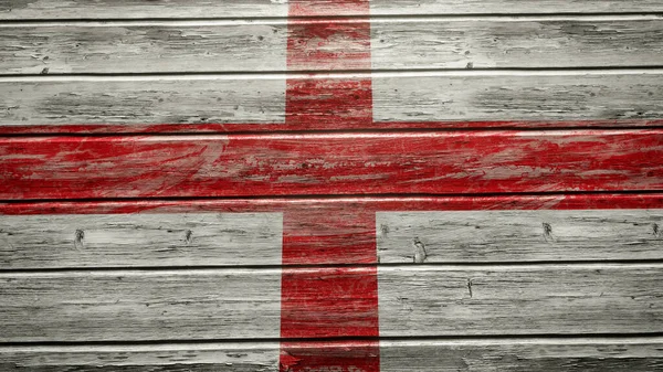 Bandera Inglaterra Pintada Sobre Tablones Madera Envejecida — Foto de Stock