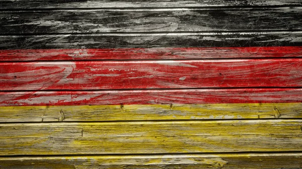 Germania Bandiera Dipinta Tavole Legno Intemperie — Foto Stock