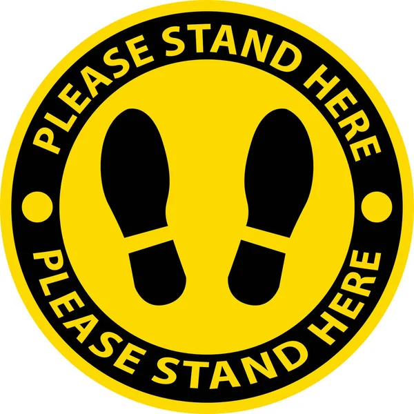 Please Stand Here Icon Notice Clip Art Sign Stock Illusztrációk