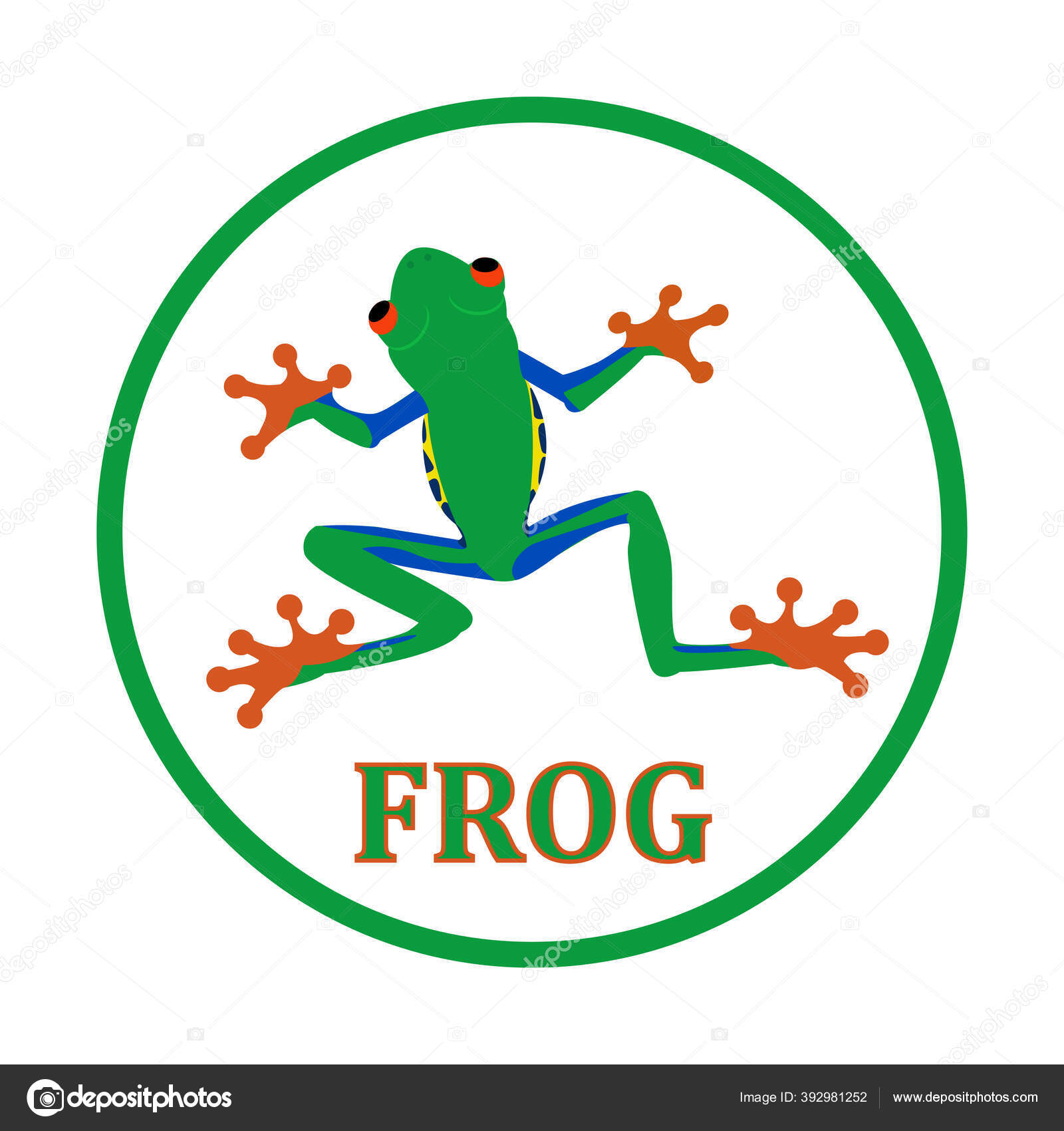 赤い目の木のカエルストックのベクターとロイヤリティフリーのイラスト