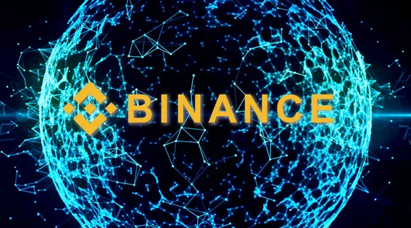 Binance Finance Exchange Market Crypto Currency Background Concept Cryptocurrency Bnb — Stock Photo, Image