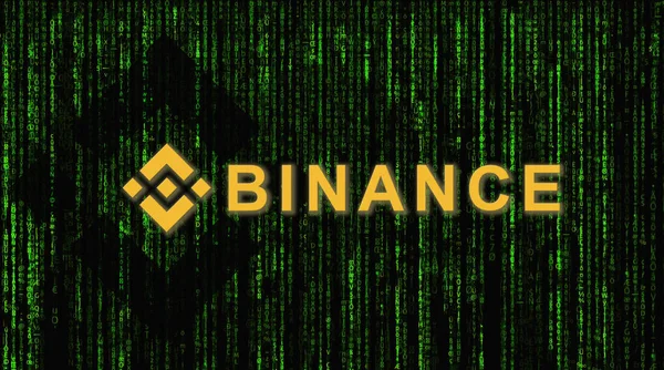 Binance bir finans borsası. Şifreli Para Birimi konsepti. Kripto para birimi BNB Binance madeni parası