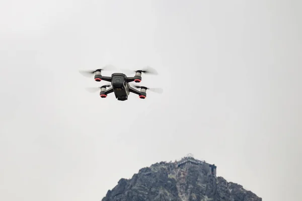 Dron Volador Los Altos Tatras Parte Superior Lomnicke Puntada Restaura —  Fotos de Stock