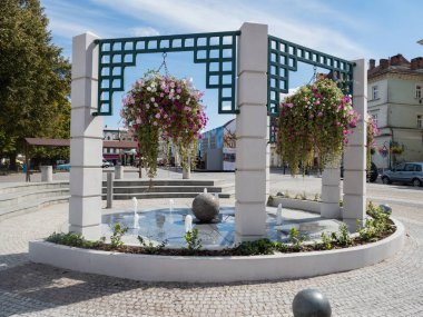 Vysoke Myto, Çek Cumhuriyeti - 09 Eylül 2018. Vysoke Myto kasaba Meydanı of Premysl Otakar II. Ülkenin en büyük meydanı olan