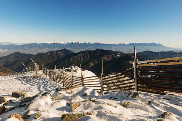 Vista Panorâmica Chopok Low Tatras Tatras Altos Pico Chopok Tatras — Fotografia de Stock