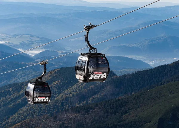 Chopok Szlovákia Október 2018 Cable Car Kabinok Egy Nyári Sport — Stock Fotó