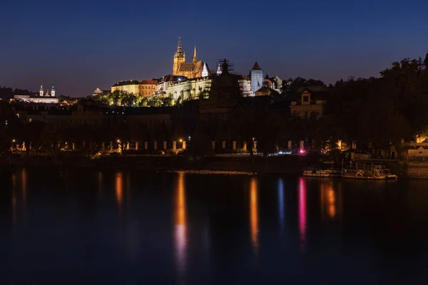 Una Vista Los Lugares Interés Del Castillo Praga Puente Carlos — Foto de Stock