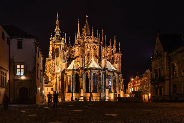 哥特式圣维特大教堂在布拉格 哥特式圣维特大教堂在布拉格 捷克共和国 — 图库照片