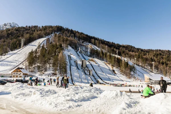 Planica Slovenië Februari 2019 Planica Nordic Center Complex Van Skischans — Stockfoto