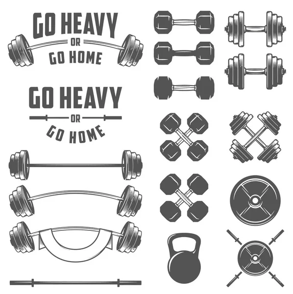 Halterler, halterler, ağırlık antrenman aksesuarları gibi klasik spor aletleri..