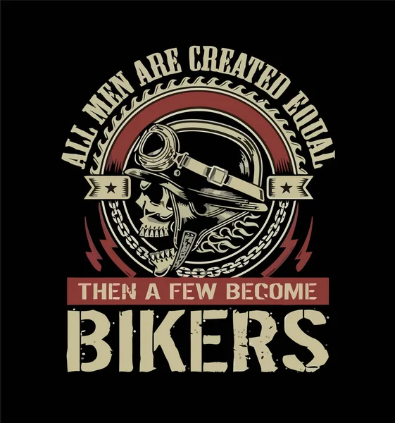 Biker Shirt Modelos Design Tipografia Motocicleta Gráficos Shirt Emblemas Vetoriais —  Vetores de Stock