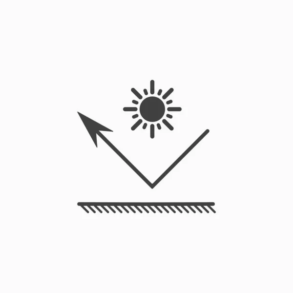 Heat Reflector Icon Sun Rays Protection Heatproof Material Vector — Stock Vector